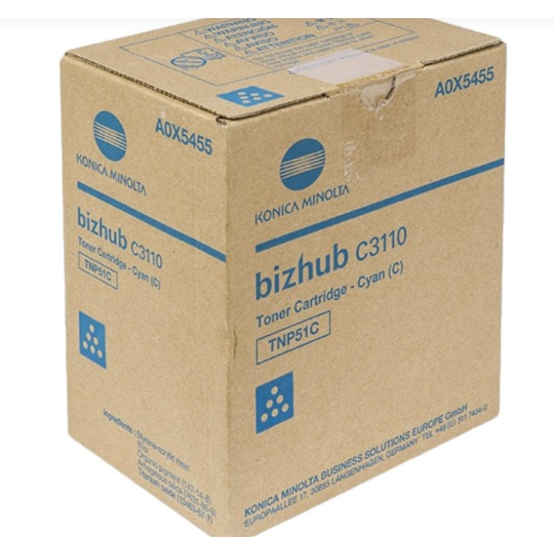 Тонер TNP51C A0X5455 блакитний / cyan Konica Minolta bizhub C3110