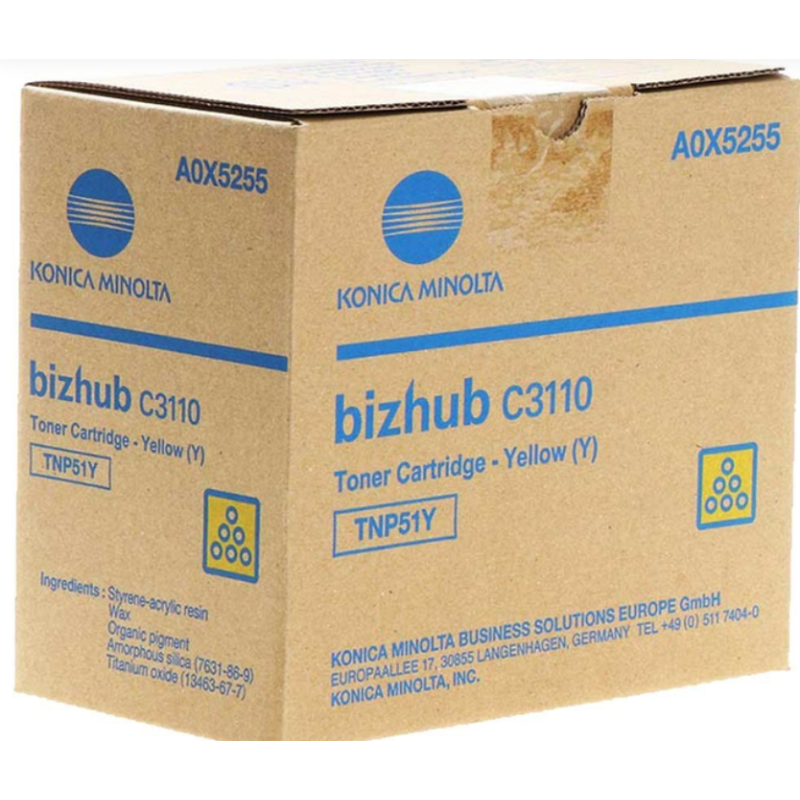 Тонер TNP51Y A0X5255 жовтий / yellow Konica Minolta bizhub C3110 Тонер TNP51Y A0X5255 жовтий / yellow Konica Minolta bizhub C3110
