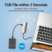 Док-станція USB3.1 Type-C --> HDMI/USB 3.0x3/RJ45/PD 100W Hub 6-in-1 Vention (TOHHB)