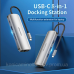 Док-станція USB3.1 Type-C --> HDMI/USB 3.0x3/RJ45/SD/TF/PD 100W Hub 8-in-1 Vention (TOKHB)