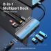 Док-станція USB3.1 Type-C --> HDMI/USB 3.0x3/RJ45/SD/TF/PD 100W Hub 8-in-1 Vention (TOKHB)