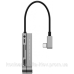 Док-станція USB3.1 Type-C --> HDMI/USB 3.0x3/TF,SD/Type C PD/3.5mm Темно-сіра Baseus (CAHUB-WJ0G)
