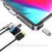 Док-станція USB3.1 Type-C --> HDMI/USB 3.0x3/TF,SD/Type C PD/3.5mm Темно-сіра Baseus (CAHUB-WJ0G)