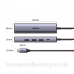 Хаб USB 3.0 Type-C -> 3xUSB 3.0 + RJ45 1000M CM475 Сірий UGREEN (20932)