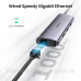 Хаб USB 3.1 Type-C -> 3хUSB 3.0 + RJ45 1000M Ethernet сірий UGREEN (60718)