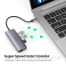 Хаб USB 3.1 Type-C -> 3хUSB 3.0 + RJ45 1000M Ethernet сірий UGREEN (60718)