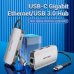 Хаб USB 3.1 Type-C -> 3хUSB 3.0/RJ45 Gigabit/PD 100W 5-in-1 Vention (TNFHB)