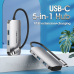 Хаб USB 3.1 Type-C -> 4хUSB 3.0/PD 100W 5-in-1 Vention (TNBHB)