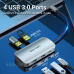 Хаб USB 3.1 Type-C -> 4хUSB 3.0/PD 100W 5-in-1 Vention (TNBHB)