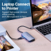 Хаб USB 3.1 Type-C -> 4хUSB 3.0/PD 100W 5-in-1 Vention (TNBHB)