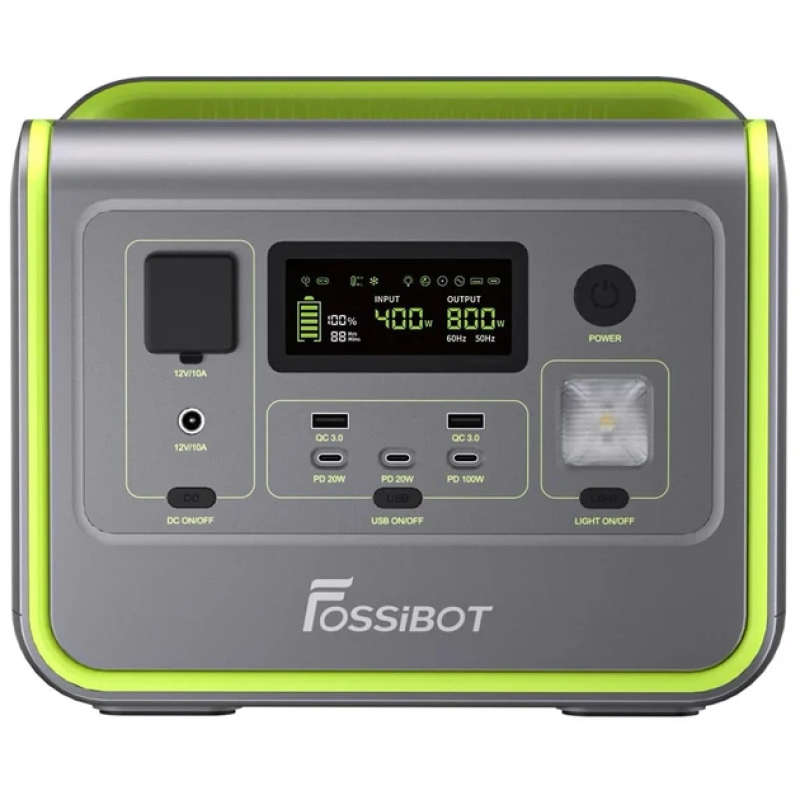 Зарядна станція FOSSIBOT F800 800Вт (512Вт/г) LiFePO4, UPS, MPPT, USB-C PD100 Вт