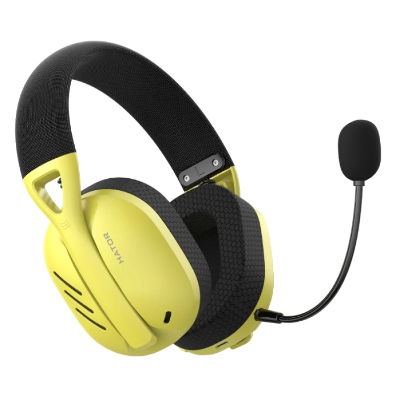 Навушники Hator Hyperpunk 2 Wireless Tri-mode Black/Yellow (HTA-857) Навушники Hator Hyperpunk 2 Wireless Tri-mode Black/Yellow (HTA-857)