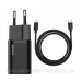 Зарядний пристрій 1xUSB 20W (USB-C) + Cable Type-C Чорний Baseus (TZCCSUP-B01)