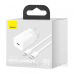 Зарядний пристрій 1xUSB 20W (USB-C) + Cable Type-C Білий Baseus (TZCCSUP-B02)