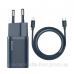 Зарядний пристрій 1xUSB 20W (USB-C) + Cable Type-C Синій Baseus (TZCCSUP-B03)