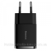 Зарядний пристрій 2xUSB 10.5W (USB-A) Чорний Baseus (CCXJ010201)