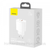 Зарядний пристрій 2xUSB 20W (USB-C+USB-A) Білий Baseus (CCXJ-B02)