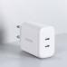 Зарядний пристрій 2xUSB 40W PD (2xType-C) PD CD243 Ugreen Білий (10343)