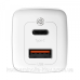 Зарядний пристрій 2xUSB 65W GaN (USB-C+USB-A) Білий Baseus (CCGAN2L-B02)