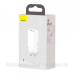 Зарядний пристрій 2xUSB 65W GaN (USB-C+USB-A) Білий Baseus (CCGAN2L-B02)