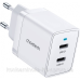 Зарядний пристрій 2хUSB-C 40W PD QC3.0 Q5006 білий Choetech (Q5006-EU-WH)