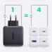 Зарядний пристрій 3xUSB 100W (3xType-C+USB QC4+) Tech Fast GAN Charger чорний CD226 Ugreen (40747)