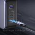 Зарядний пристрій 3xUSB 140W GaN (2хUSB-C+USB-A) CD289 with C to C Cable 1.5 м Gray Ugreen (90549)
