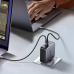 Зарядний пристрій 3xUSB 140W GaN (2хUSB-C+USB-A) CD289 with C to C Cable 1.5 м Gray Ugreen (90549)