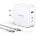 Зарядний пристрій 3xUSB 140W GaN (2хUSB-C+USB-A) CD289 with C to C Cable 1.5 м White Ugreen (15339)