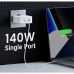 Зарядний пристрій 3xUSB 140W GaN (2хUSB-C+USB-A) CD289 with C to C Cable 1.5 м White Ugreen (15339)
