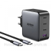 Зарядний пристрій 4xUSB 100W GaN (3хUSB-C+USB-A) + Cable CD226 Сірий Ugreen (90575)