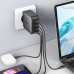 Зарядний пристрій 4xUSB 100W GaN (3хUSB-C+USB-A) + Cable CD226 Сірий Ugreen (90575)