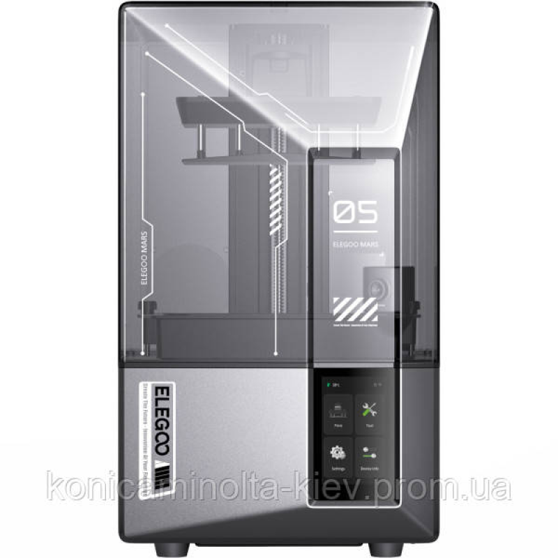 Друкарка 3D ELEGOO Saturn 4 Ultra 16K(LCD ±0.1 mm Chitubox MSLA 211.68x118.37x220 mm WiFi USB сірий)