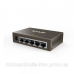 Комутатор TENDA TEG1005D 5port 10/100/1000 BaseTX, desktop, метал (TEG1005D) Комутатор TENDA TEG1005D 5port 10/100/1000 BaseTX, desktop, метал (TEG1005D)