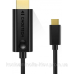 Кабель USB 3.1 Type-C M - HDMI M, 3.0m Thunderbolt 3 чорний Choetech (XCH-0030)