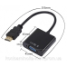 Перехідник HDMI M -> VGA F (з аудіо інтерфейсом), кабель 20см. OEM (S0223)