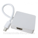 Перехідник mini DisplayPort M --> HDMI/DisplayPort/DVI (24+5), FHD 1080p, кабель 0.2 м (S0416)