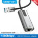 Перехідник USB 3.0 --> Ethernet RJ45 1000Mb Aluminum чорний Vention (CEWHB)