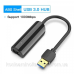 Перехідник USB 3.0 --> Ethernet RJ45 1000Mb чорний Vention (CEHBB)