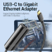 Перехідник USB3.1 Type-C --> Ethernet RJ45 1000 Mb Gigabit Vention (CFBBB)