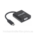 Перехідник USB3.1 Type-C --> VGA (F), чорний, Manhattan (151771)